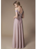 Cold Shoulder Pleated Rose Metallic Jersey Bridesmaid Dress Cold Shoulder Pleated Rose Metallic Jersey Bridesmaid Dress